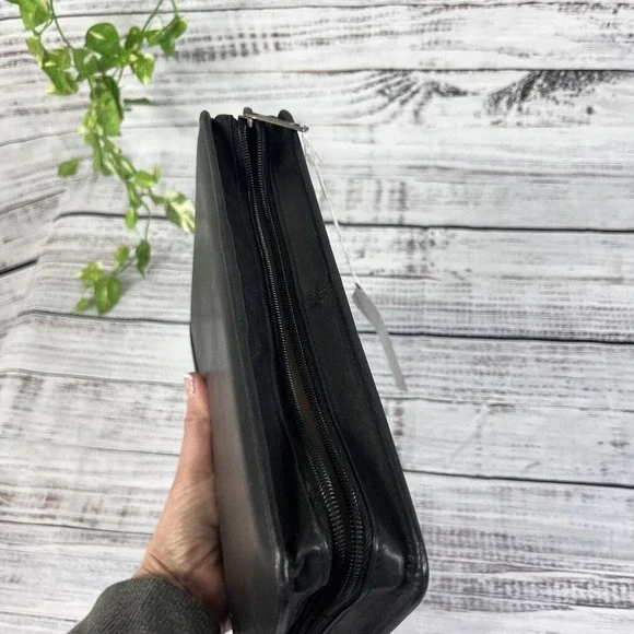 Vintage 1998 Shafmaster Amboldi Black Leather Office Day Planner Address Book - Picture 5 of 16